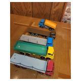 Collection of Vintage Dinky Toy Trucks with Original Boxes