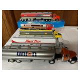 Collection of 6 Diecast Tanker Trucks with Various Brand Logos