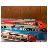 Collection of 6 Diecast Tanker Trucks with Various Brand Logos