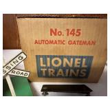 Vintage Lionel Trains No. 145 Automatic Gateman with Original Box