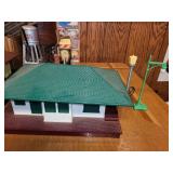 Collection of Lionel Train Accessories including Buildings and Water Tower