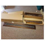 Set of 2 Wooden Display Cases with Acrylic Shelves for Model Trains