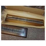Set of 2 Wooden Display Cases with Acrylic Shelves for Model Trains