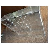 Set of 2 Wooden Display Cases with Acrylic Shelves for Model Trains