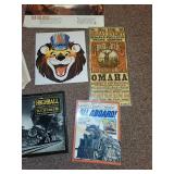 Collection of Train-Themed Books, Posters, and Art Prints