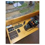 Model Railroad Layout Table Set with Tracks and Accessories