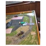 Model Railroad Layout Table Set with Tracks and Accessories