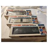 Set of 3 Lionel O and 027 Gauge Rolling Stock Boxcars