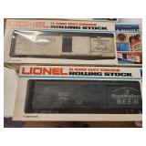 Set of 3 Lionel O and 027 Gauge Rolling Stock Boxcars