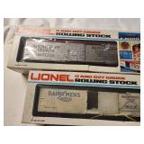 Set of 3 Lionel O and 027 Gauge Rolling Stock Boxcars