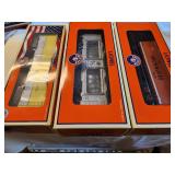 Set of 3 Lionel Collectible Train Cars in Original Packaging