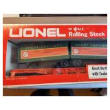 Lionel O Scale Great Northern Flat Cars with Trailers Set
