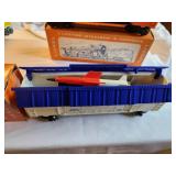 Set of 2 Lionel Toy Train Cars: Reconnaissance Copter Car and Minuteman Missile Launching Car