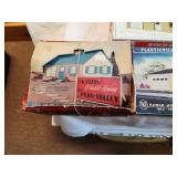 Collection of 6 Vintage Plasticville HO Scale Ranch Houses