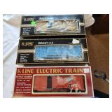 Collection of K-Line and Lionel Model Train Boxcars