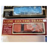 Collection of K-Line and Lionel Model Train Boxcars
