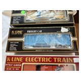 Collection of K-Line and Lionel Model Train Boxcars