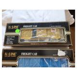Collection of K-Line and Lionel Model Train Boxcars