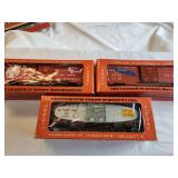 Set of 3 Lionel Model Railroad Boxcars with Original Packaging