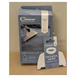 Gleener Fabric Shaver with Lint Brush: Sweater & Fuzz Remover, Plastic, White, 7.5" Height, No Battery Needed With Sweater Saver