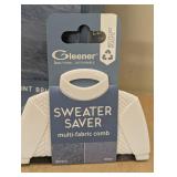 Gleener Fabric Shaver with Lint Brush: Sweater & Fuzz Remover, Plastic, White, 7.5" Height, No Battery Needed With Sweater Saver