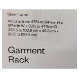 Adjustable Single Rod Garment Rack Black - Room Essentials™: Steel Frame