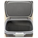 Hefty 13gal Odor Block Trash Can Black: Kitchen Touch-Top Garbage Can, Tight-Fitting Lid - Dented