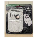 Kirkland Signature Golf Gloves Premium Cabretta Leather, X-Large (4 Count) (LH for the RH Golfer)