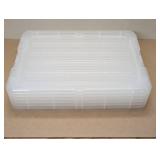 IRIS USA 45 Quart Plastic Storage Container Bin with Latching Lid, Pearl, 6 Pack