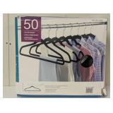 Premium Velvet Hangers 50 Pack, Black Felt Hangers Non Slip
