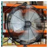 18 in. High Velocity Wall Mounted Fan with 3 Fan Speeds, Sealed Motor Housing and Ball Bearing Motor - Black