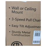 18 in. High Velocity Wall Mounted Fan with 3 Fan Speeds, Sealed Motor Housing and Ball Bearing Motor - Black