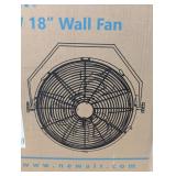 18 in. High Velocity Wall Mounted Fan with 3 Fan Speeds, Sealed Motor Housing and Ball Bearing Motor - Black