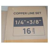 16 ft. Mini Split Line Set 1/4 in. and 3/8 in. O.D Copper Pipes Tubing and Triple-Layer Insulation for Air Conditioning w/ Fittings