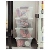IRIS Buckle Up Storage Set, 12.9 Quart, Clear, 4 ct