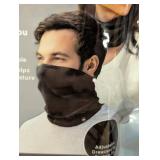 Pack of 2 - All-Season Adjustable Neck Gaiter, Anthracite - Lightweight - Ultra-Drying Fabric  - UPF 50 Sun Protection - Machine Washable
