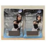 Pack of 2 - All-Season Adjustable Neck Gaiter, Anthracite - Lightweight - Ultra-Drying Fabric  - UPF 50 Sun Protection - Machine Washable