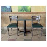 COMMERCIAL RESTAURANT DINING TABLE & CHAIR SET GREEN