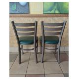 COMMERCIAL RESTAURANT DINING TABLE & CHAIR SET GREEN