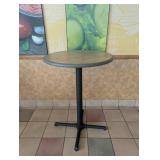 COMMERCIAL RESTAURANT DINING TABLE & BAR STOOLS (2) TAN