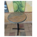 COMMERCIAL RESTAURANT DINING TABLE & BAR STOOLS (2) TAN