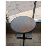 COMMERCIAL RESTAURANT DINING TABLE & BAR STOOLS (2) RED