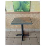 COMMERCIAL RESTAURANT DINING TABLE & CHAIRS (2) GREEN