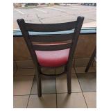 COMMERCIAL RESTAURANT DINING CHAIRS (2) GREEN & RED