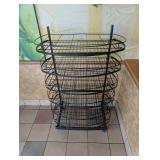 COMMERCIAL RESTAURANT ROLLING METAL 6 TIER DISPLAY RACK