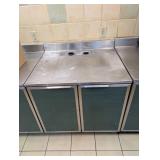 DUKE STAINLESS STEEL 2 DOOR WORKTOP STORAGE CABINET