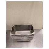 10 STAINLESS STEEL 1/3 STEAM TABLE PANS (6” DEEP)