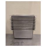 10 STAINLESS STEEL 1/3 STEAM TABLE PANS (6” DEEP)