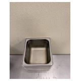 10 STAINLESS STEEL 1/6 STEAM TABLE PANS (4” DEEP)