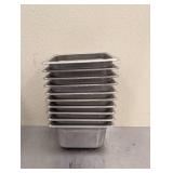 10 STAINLESS STEEL 1/6 STEAM TABLE PANS (4” DEEP)
